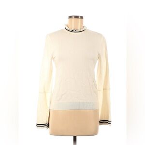 BB Dakota Cream Ruffle Mock Neck Bell Sleeve Sweater